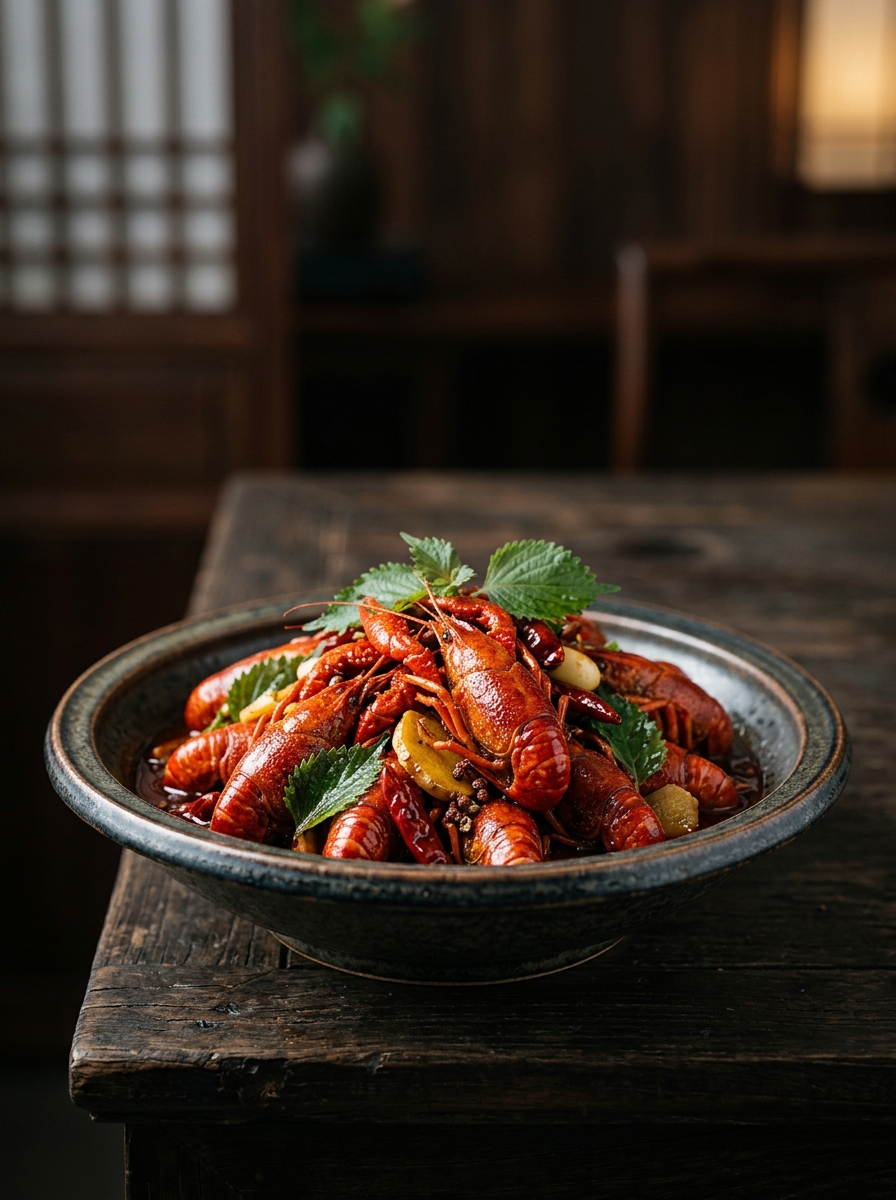 Original ClouChef poster: Hunan Crayfish with Perilla and Beer