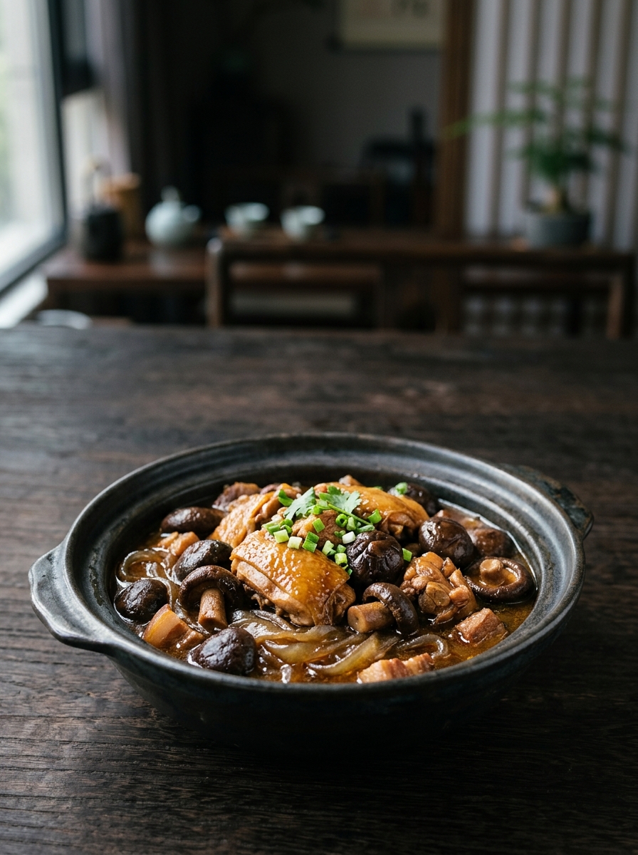 Original ClouChef poster: Chicken Stewed with Mushrooms
