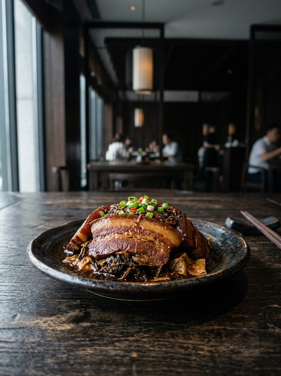 Original ClouChef poster: Meicai Kou Rou (Braised Pork with Preserved Vegetables)
