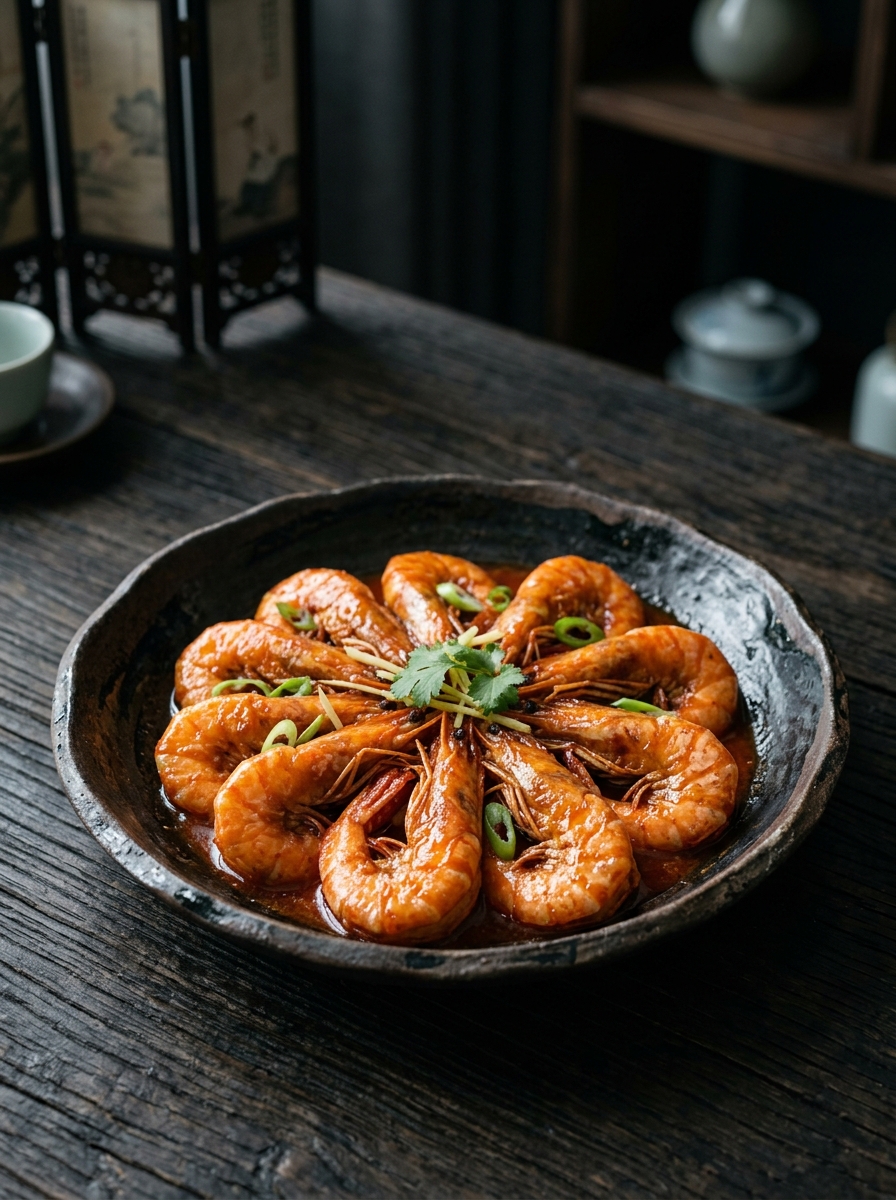Original ClouChef poster: Oil-Braised Shrimp