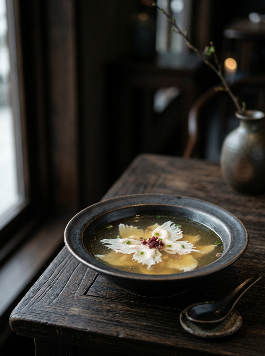 Original ClouChef poster: Clear-Broth Butterfly Swallows (Shandong Style)