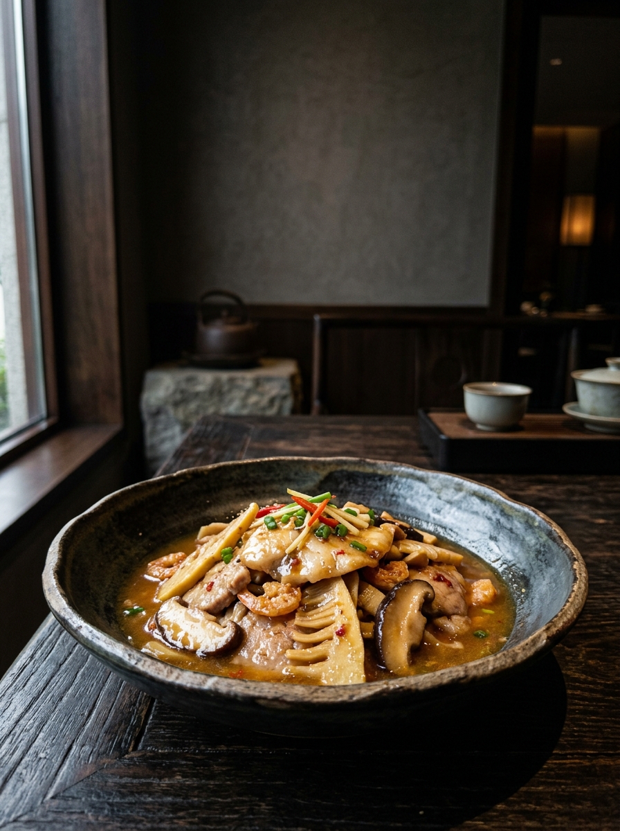 Original ClouChef poster: Minbei Lees Bamboo Shoots and Pork
