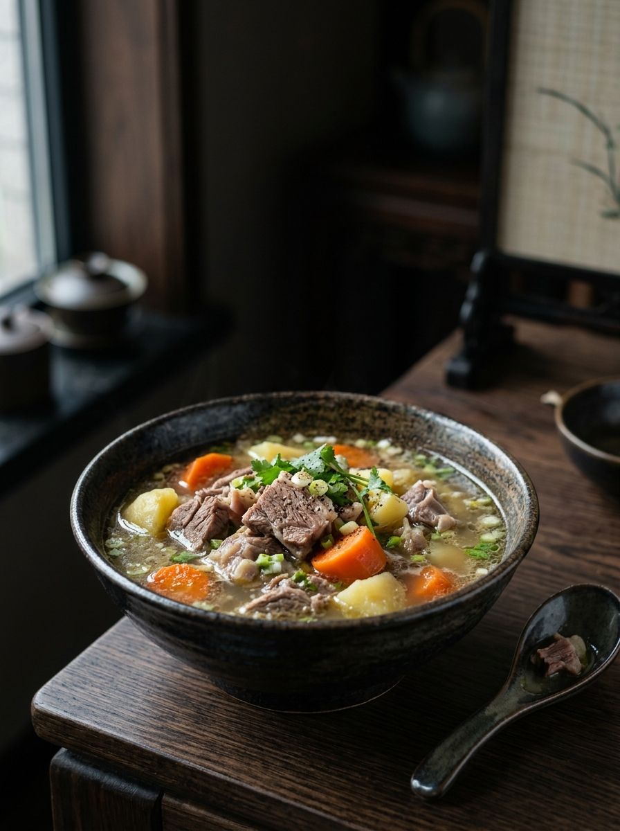 Original ClouChef poster: Lamb Soup with Potatoes and Carrots