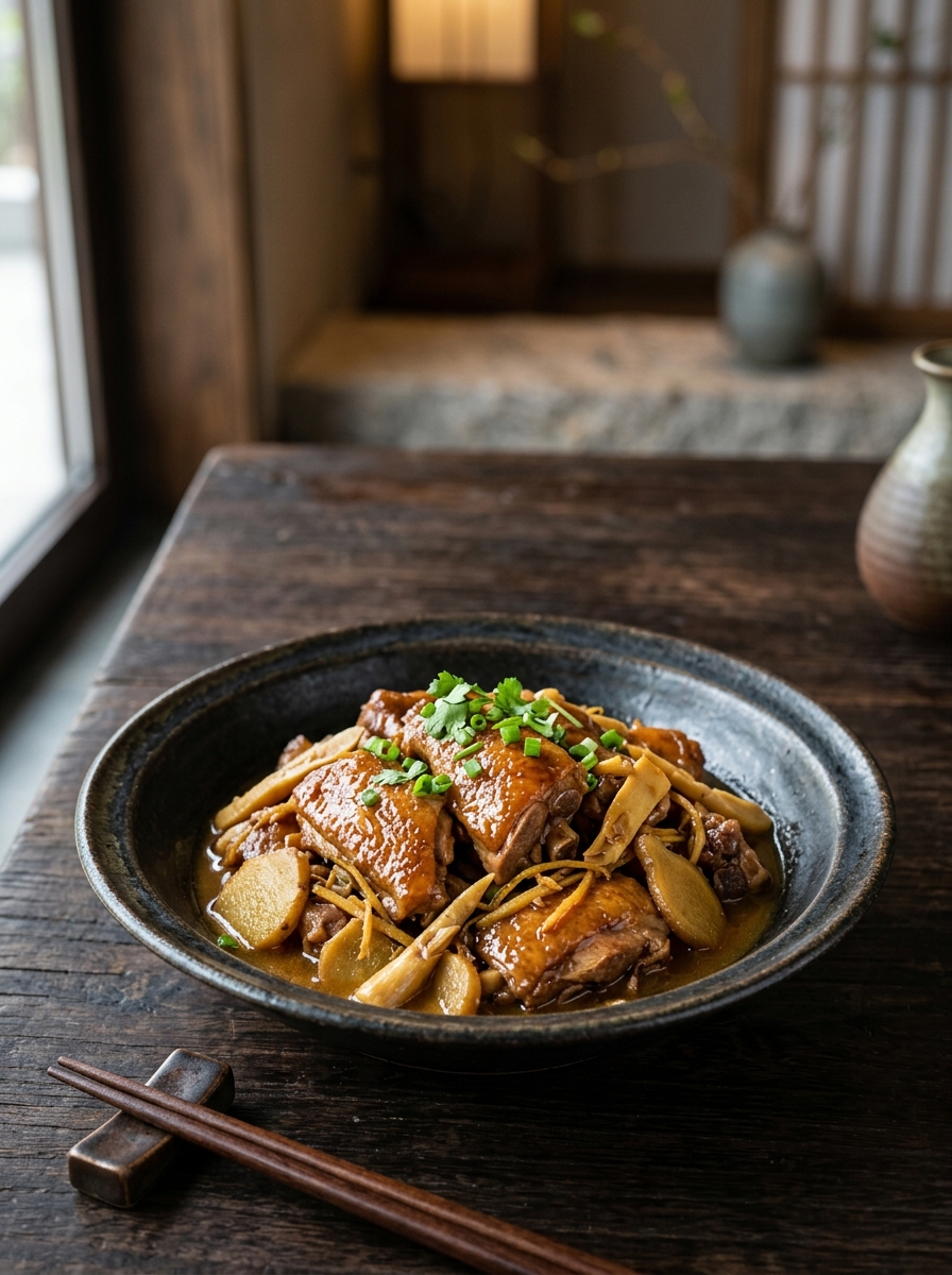 Original ClouChef poster: Old Ginger Duck with Pickled Bamboo