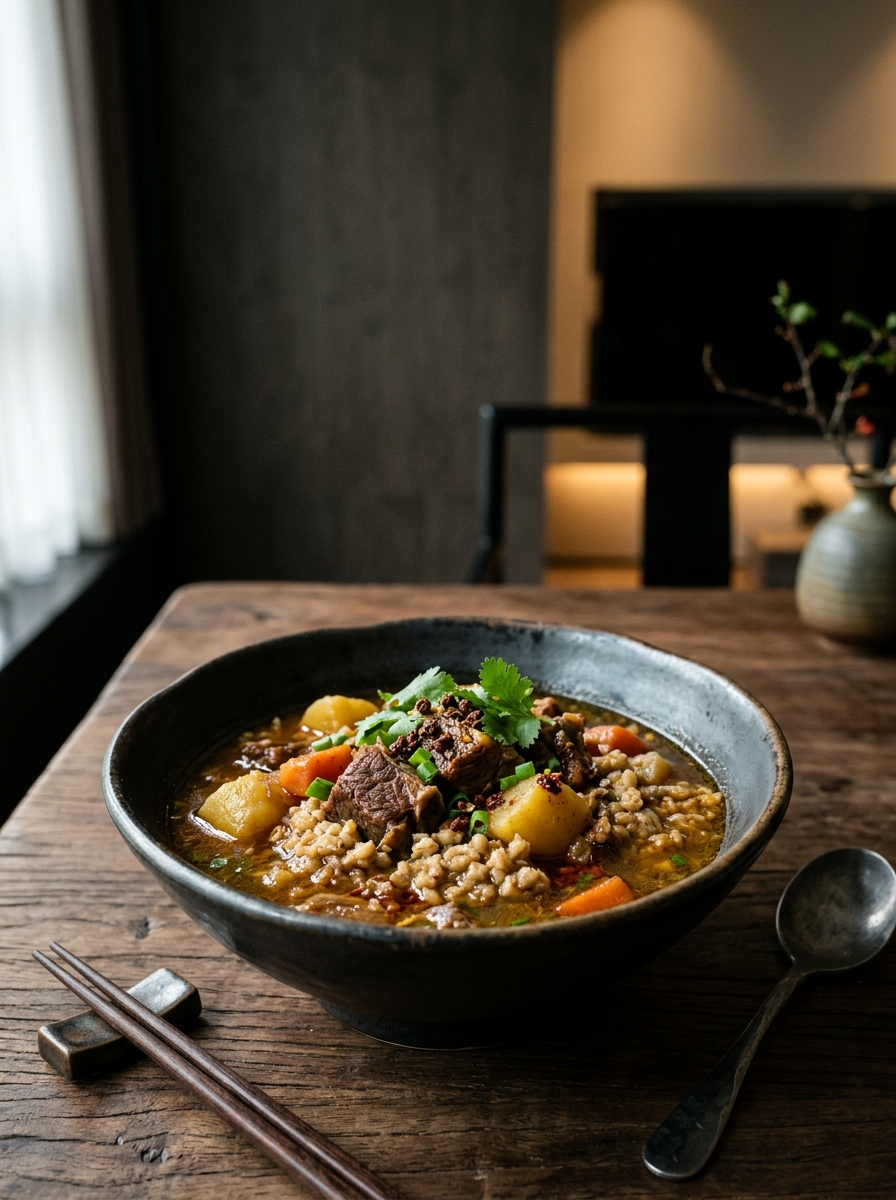 Original ClouChef poster: Tibetan Tsampa Meat Stew