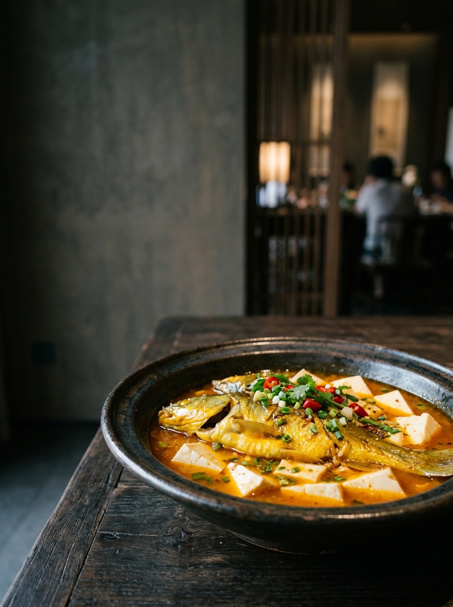 Original ClouChef poster: Yellow Catfish and Tofu Stew